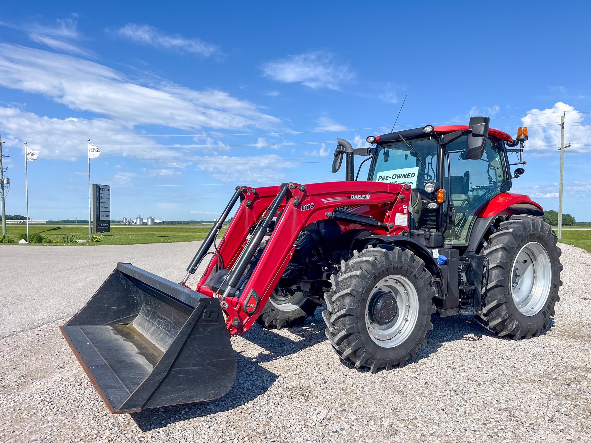used 2021 CASE IH MAXXUM 135 100 hp to 174 hp with 135 HP and 540 hours for sale at HJV Equipment Exeter, ON — exterior front