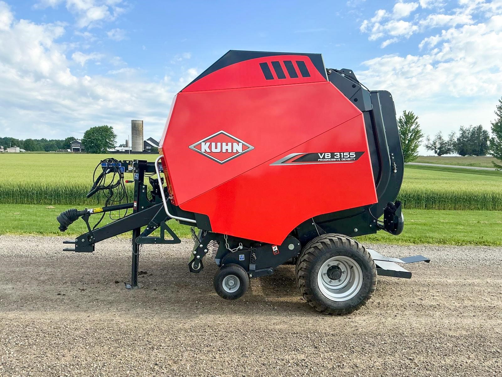 used 2022 KUHN VB3155 round balers for sale at HJV Equipment Norwich, ON — exterior front