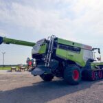 used 2024 CLAAS LEXION 8700TT combines with 625 HP and 599 hours for sale at HJV Equipment Winchester, ON — rear view