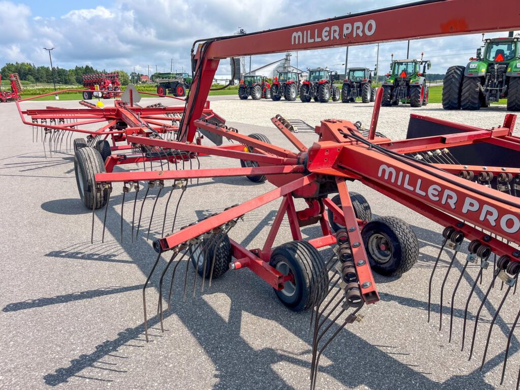 used MILLER PRO 1150 hay rakes for sale at HJV Equipment Alliston, ON — close-up detail