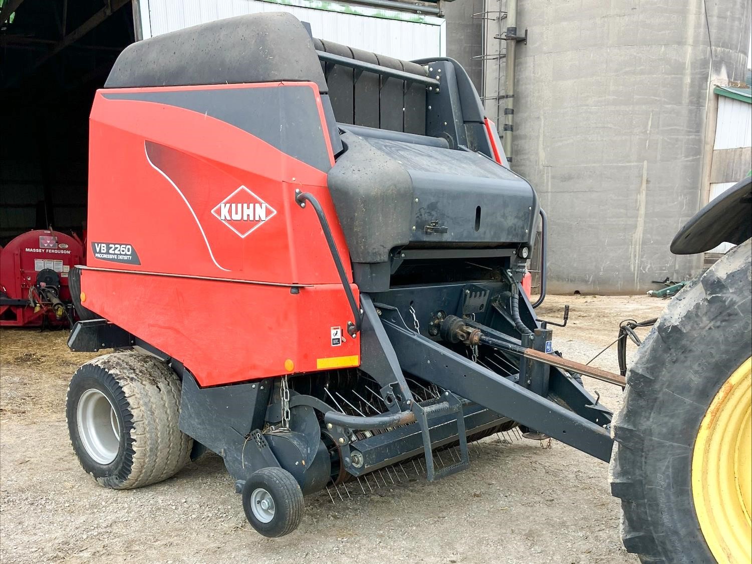 used 2015 KUHN VB2260 round balers for sale at HJV Equipment Norwich, ON — exterior front